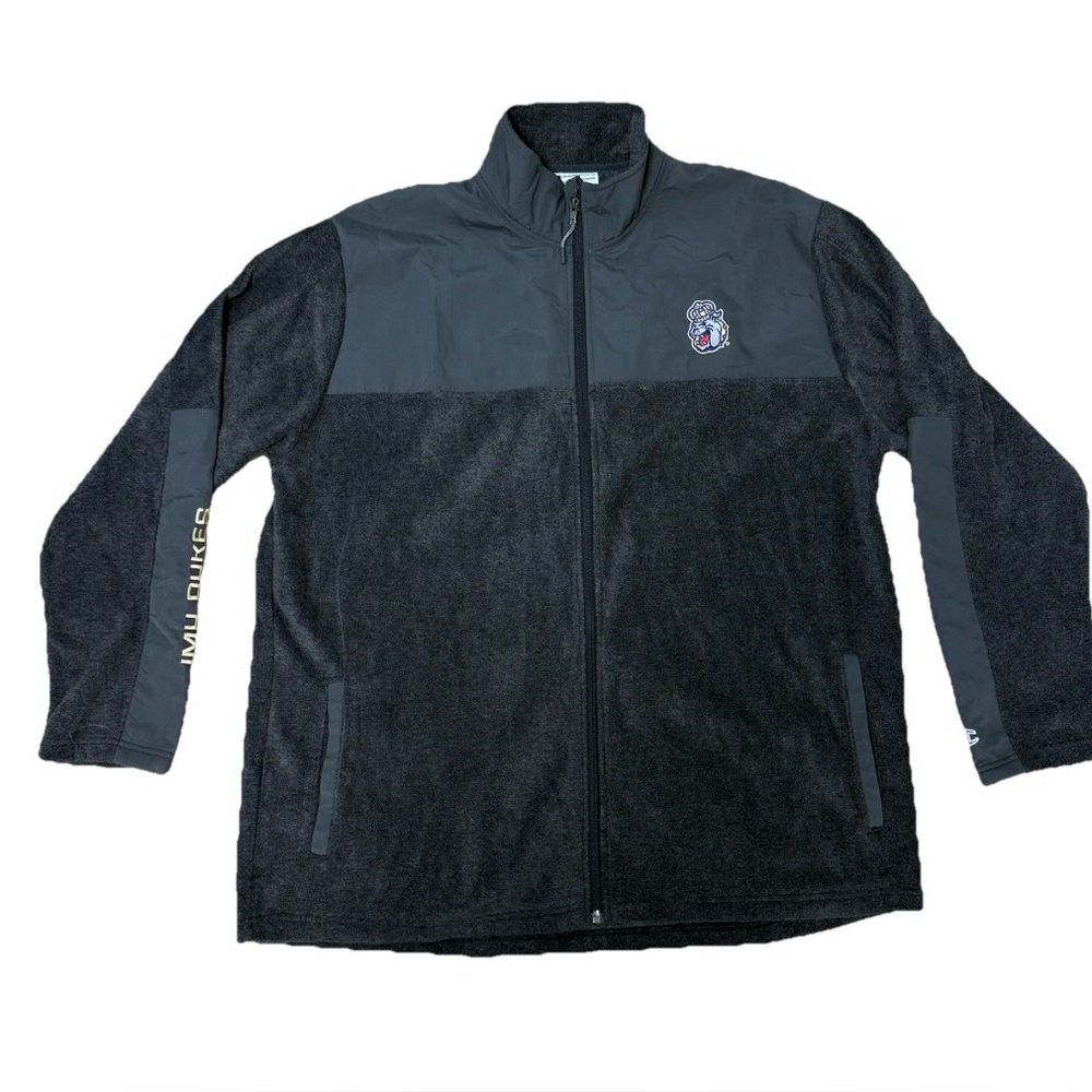 NWT James Madison Dukes Champion Men’s 2XL 1/4 Zip Fleece Pullover Jacket Gray